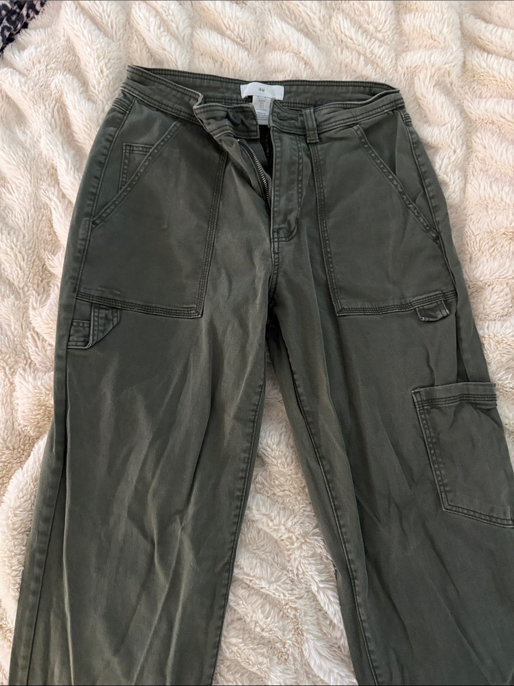 H&M Olive Green Cargo Trousers